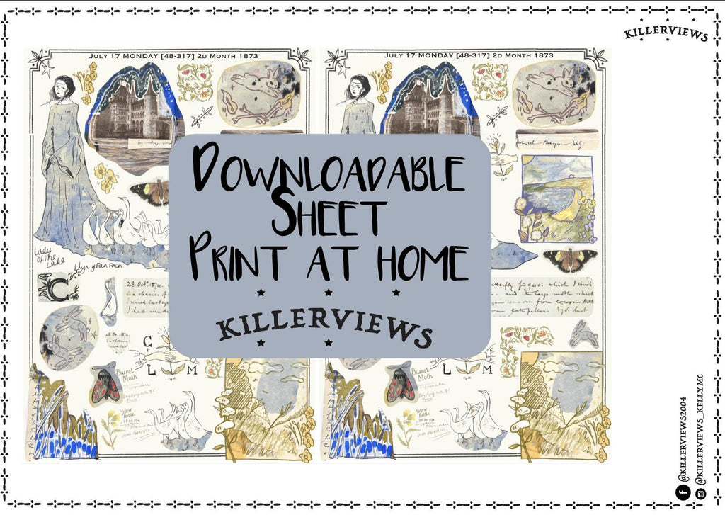 Downloadable Coastal Witch Field Notes planner sheet inspired sticker sheet for journal kit and planner- NOT PHYSICAL PRODUCT