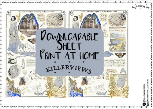 Downloadable Coastal Witch Field Notes planner sheet inspired sticker sheet for journal kit and planner- NOT PHYSICAL PRODUCT