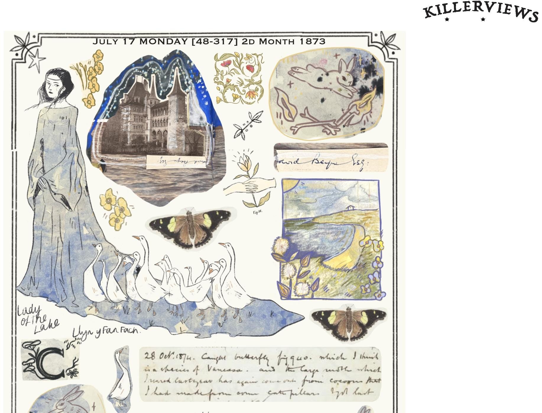 Downloadable Coastal Witch Field Notes planner sheet inspired sticker sheet for journal kit and planner- NOT PHYSICAL PRODUCT