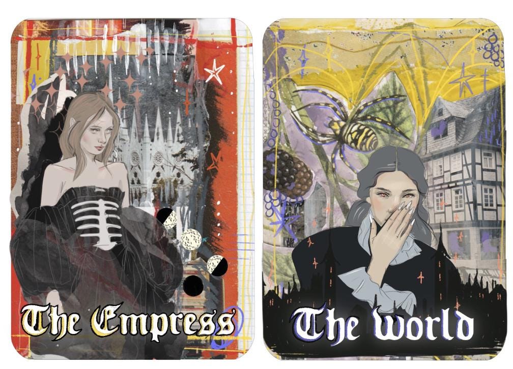 Downloadable Tarot Women planner sheet inspired sticker sheet for journal kit and planner- NOT PHYSICAL PRODUCT